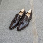 The tassel loafer Dorian in brown leather