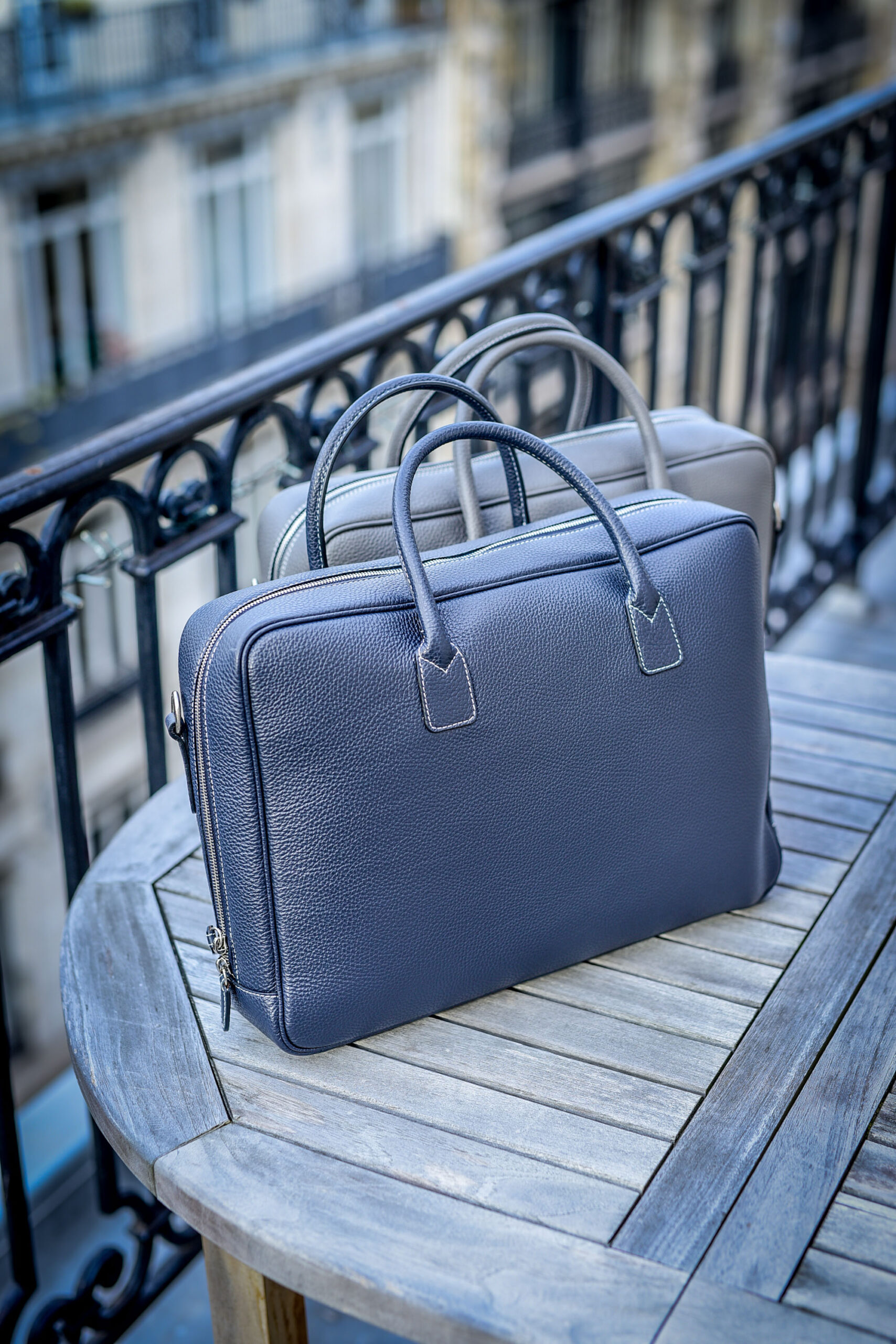 taurillon leather briefcase