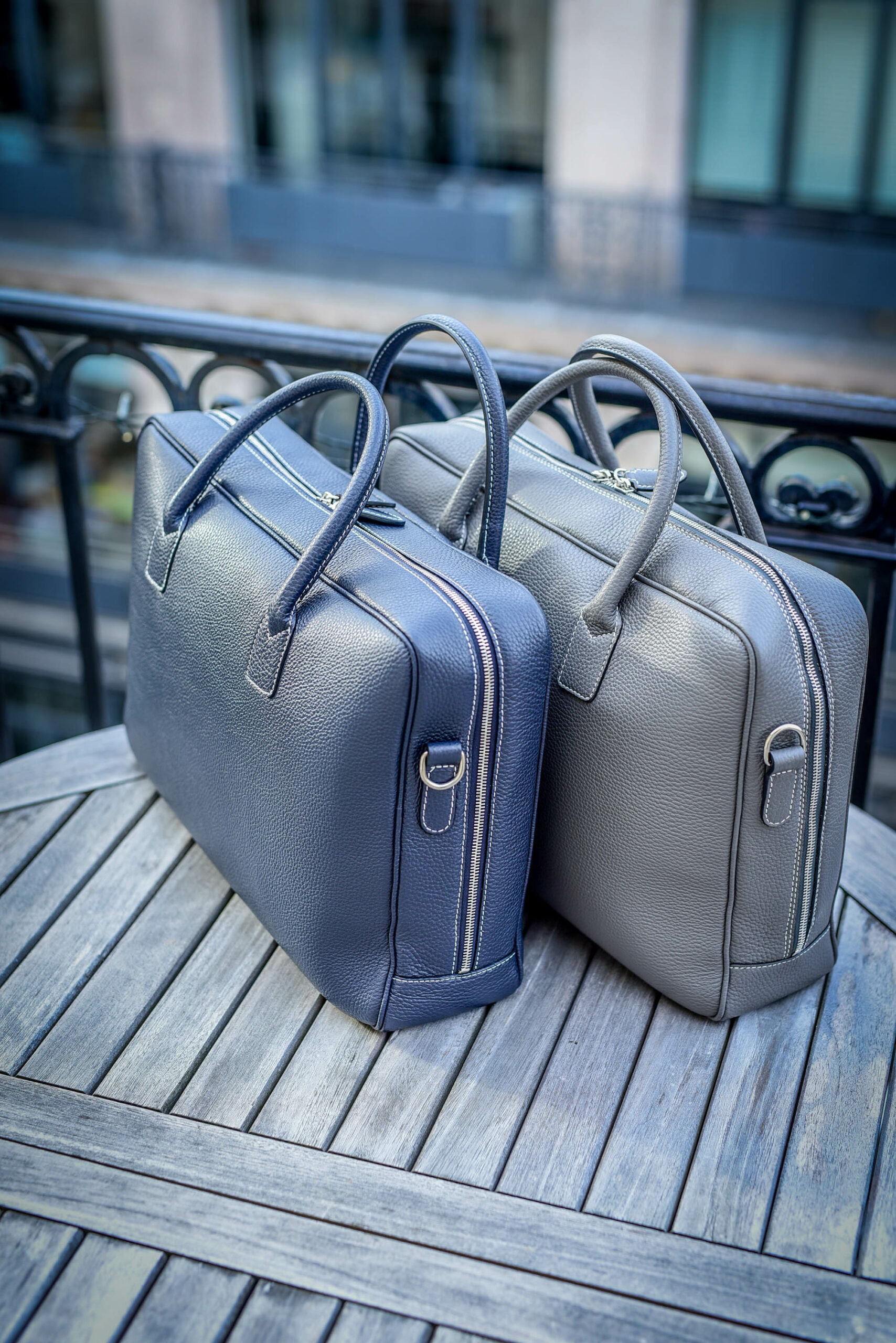 Borromee bag in grey taurillon - The city bags bags - Aubercy