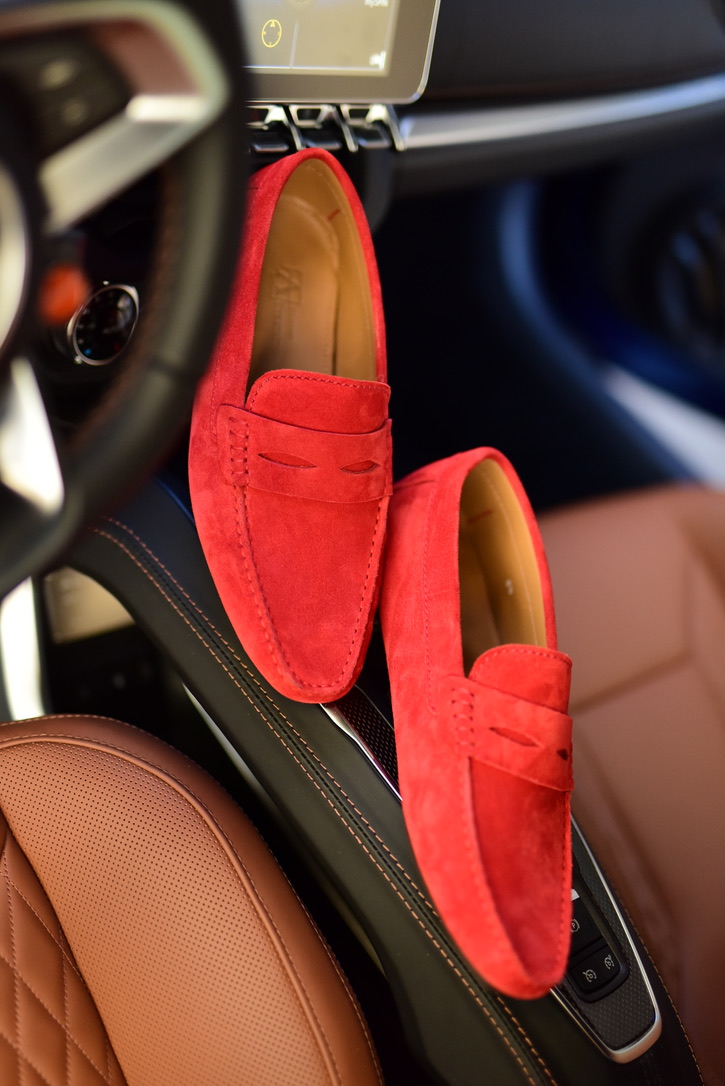 The summer loafer Arsène in Maranello Red - Aubercy